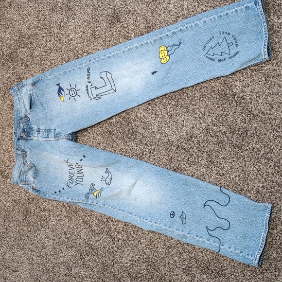 Levis 501 Straight Fit 93 Slate Culture Jeans Men's 32x32 - Picture 3 of 15